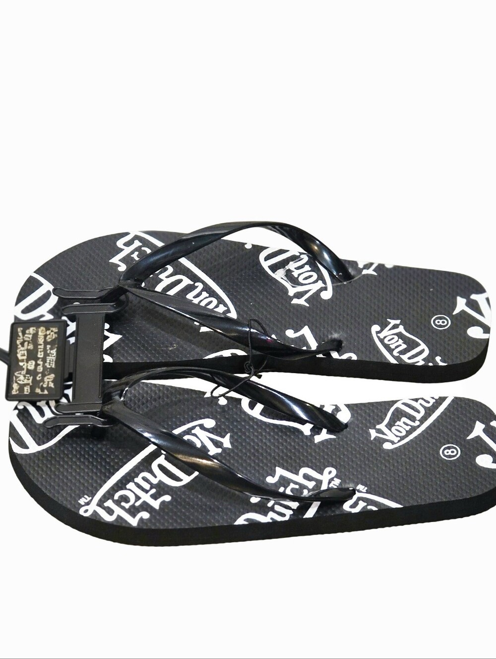 Von Dutch Logo Flip-Flop Sandals